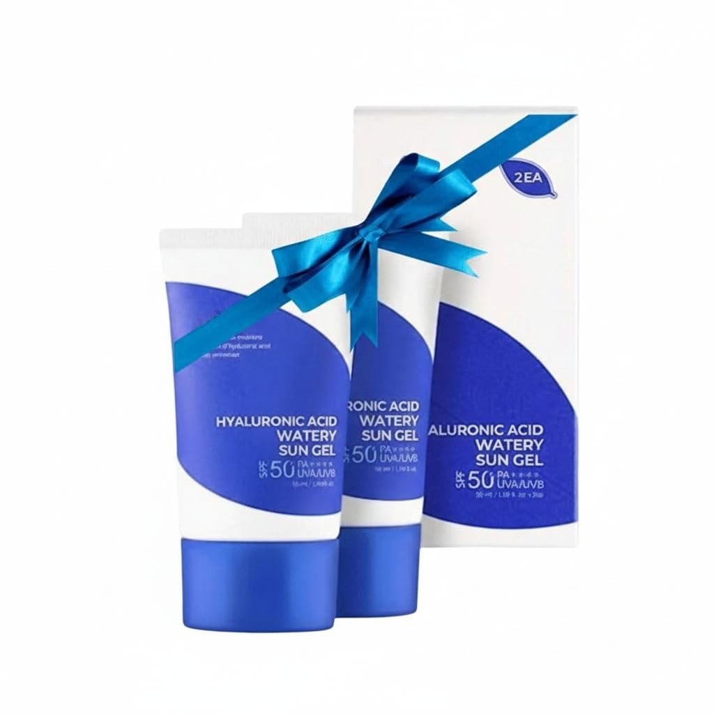 Hyaluronic Acid Watery Sun Gel SPF 50+ PA++++, Lightweight moisturizing Sunscreen with No White Cast,non-sticky UV Protection, 5