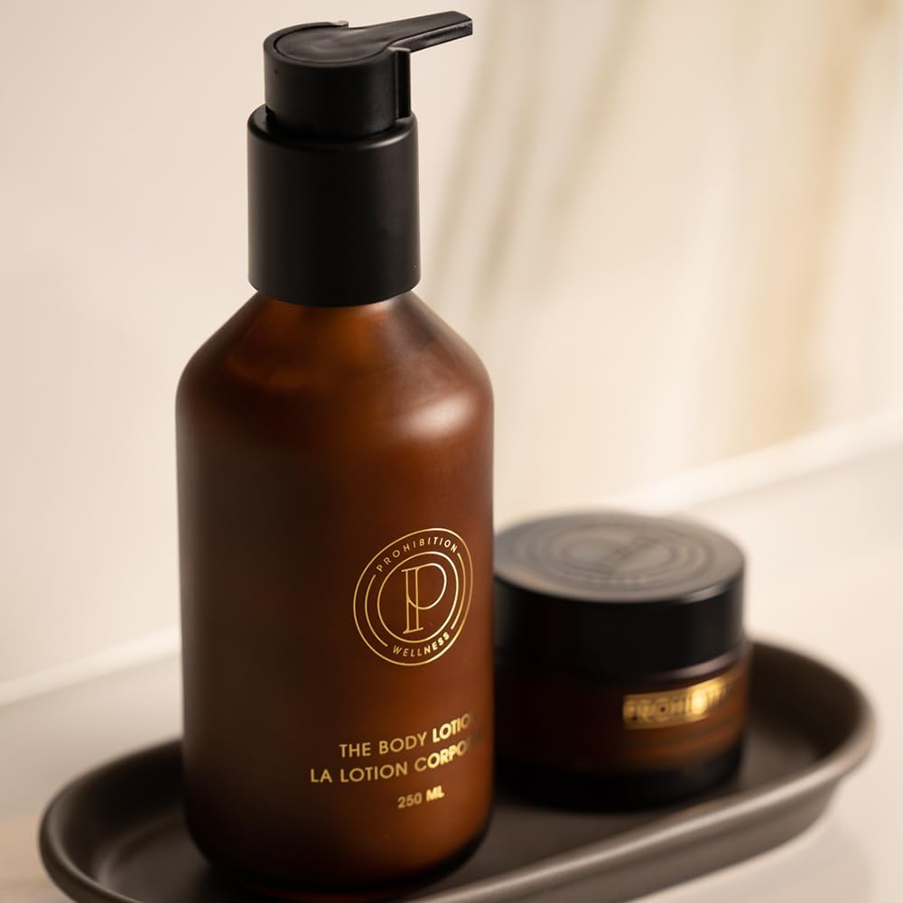 Prohibition Wellness The Body Lotion, Body Lotion for Dry Skin, Body Moisturizer, Hyaluronic Acid, Macadamia Nuts, and Hemp Seed