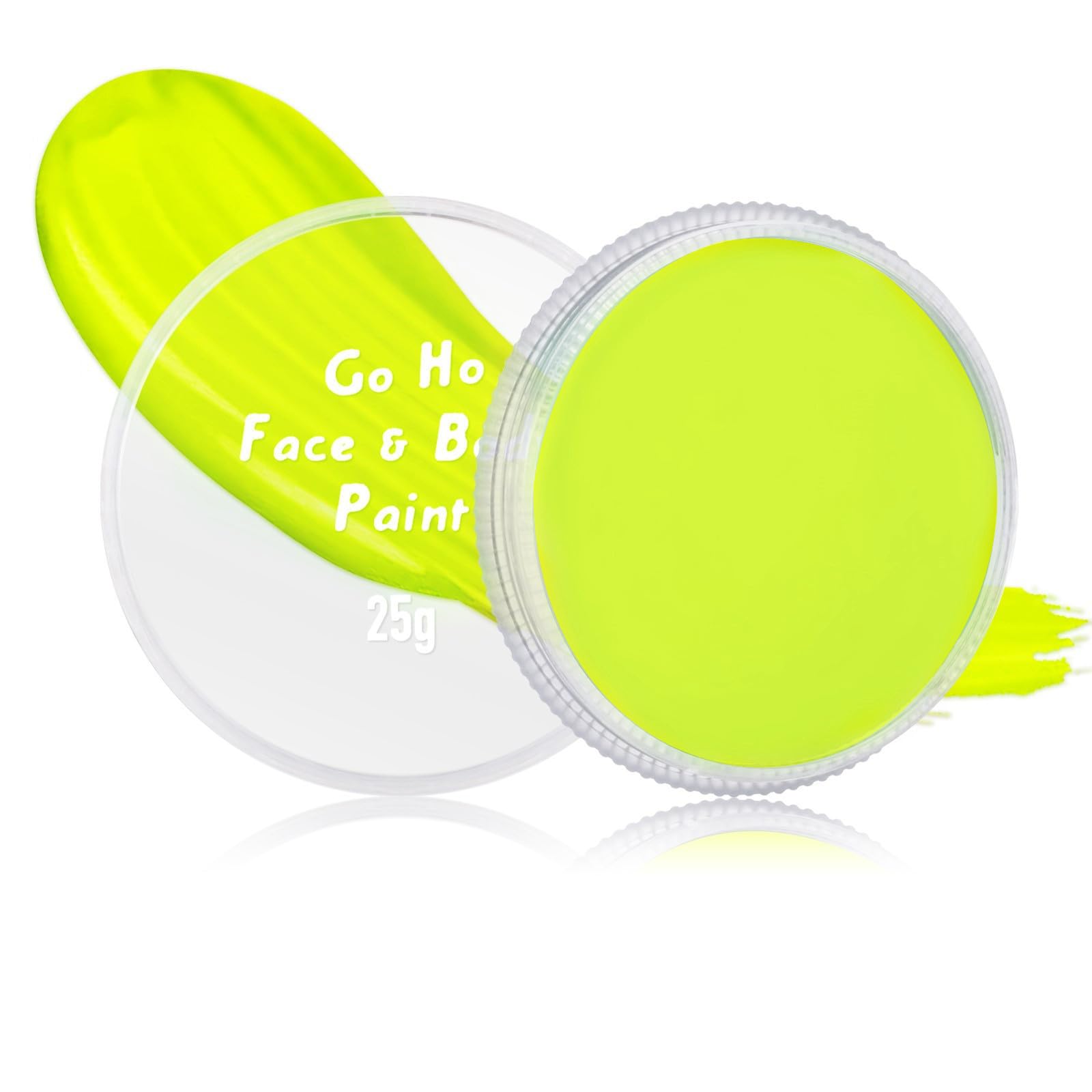 Go Ho Ogre Green Face Paint Washable For Halloween Makeup,Creamy To Gel Water Based Green Body Paint Full Coverage Forcosplay Sf