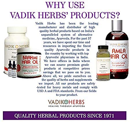 Vadik Herbs Amla Hair Oil (8 oz) Rosemary oil | Herbal scalp treatment | Great for hair loss, balding, thinning of hair, for bea