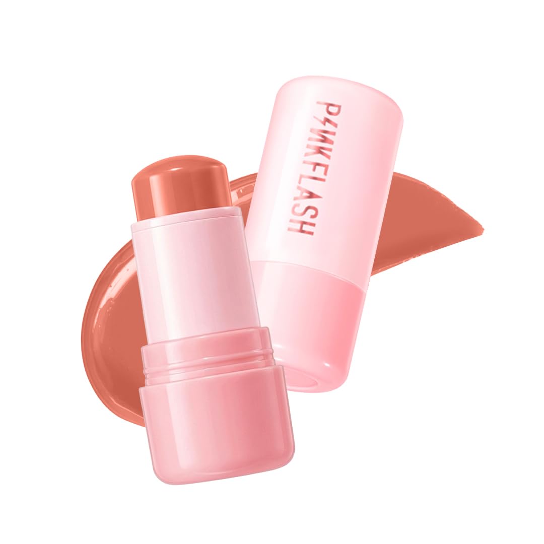 Pinkflash Dewy Blush Stick  Nu01 Apricot Heart | Cream Blush With Natural Dewy Finish | Lightweight, Buildable & Blendable | Sh