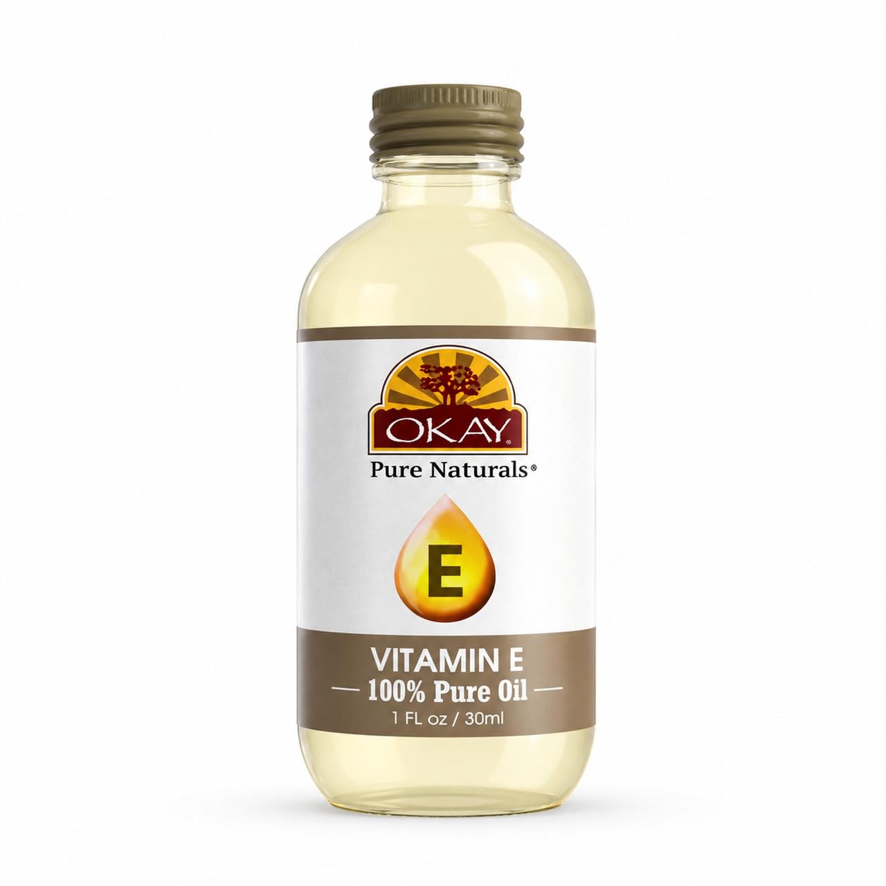 Okay Vitamin E Oil For All Hair Textures & Skin Types, All Natural, 1 Fl Oz