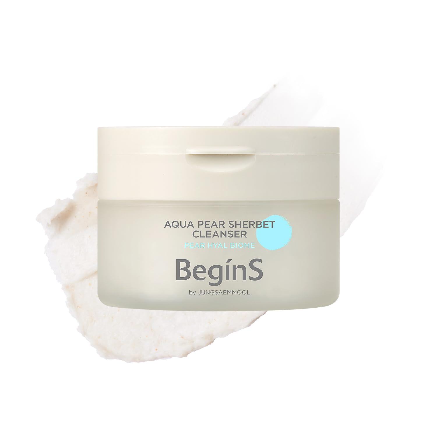 BeginS Aqua Pear Sherbet Cleanser | Hydrating Face Wash Mask (3.04 Fl Oz)