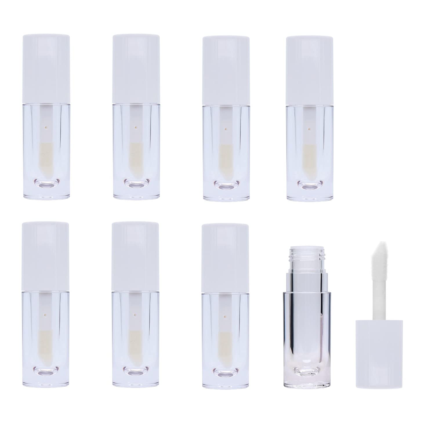 AJLTPA 8 Pieces Lip Gloss Tubes with Wand Empty, 6.5ml Refillable Lip Gloss Bottles Mini Lip Balm Bottles Transparent Lip Gloss 