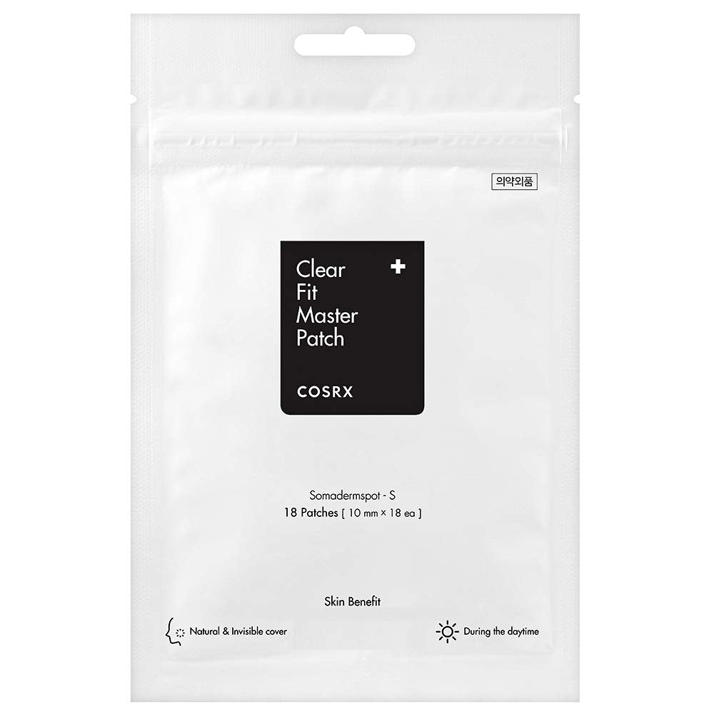 COSRX Clear Fit Master Patch 18 Patches | Healing Pimple Patches for Blemishes and Zits | Hydrocolloid Dressing | Quick & Easy S