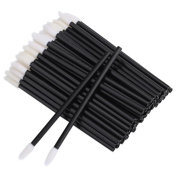 DONSTRAW 100PCS Disposable Lip Applicators Lips Wands Lip Brush Applicator Lipstick Lash Wands for Application for Travel Profes
