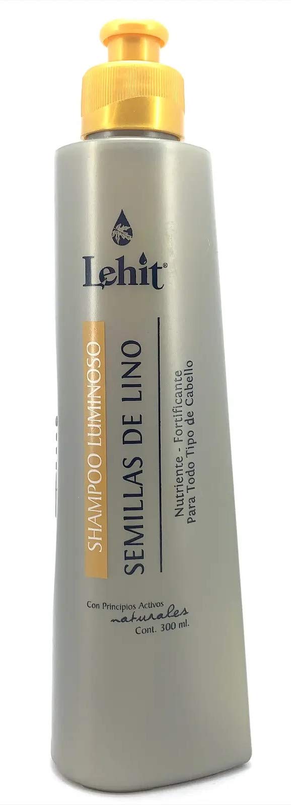 Lehit Semillas de Lino Shampoo Luminoso Salt Free Nutriente Fortificante | Semi di lino Flax Seeds Shampoo 10.1oz300ml