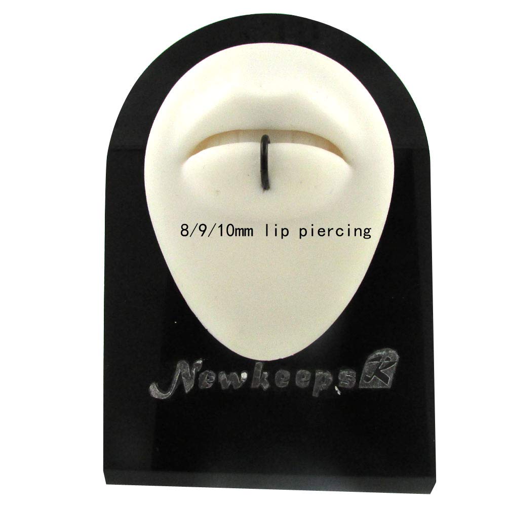 NewkeepsR 3PCS-1.6mm Black Anodised Hinged Clicker Nose Hoop Rings, 14 Gauge 316L Steel Seamless Segment Sleeper Earrings Pierci