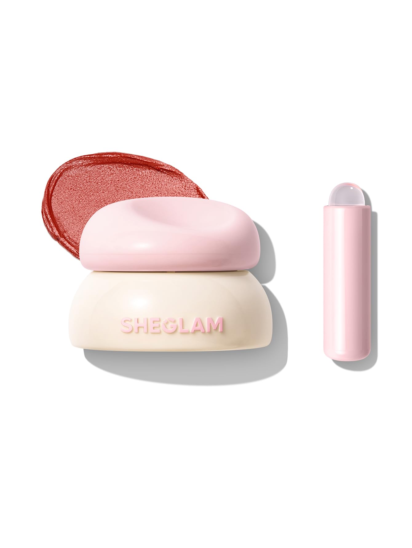 SHEGLAM Bounce Putty Pocket Lip Pot velvet Matte Lip Gloss Soft High Pigment Color Lip Stain with Brush-Macaron Muse