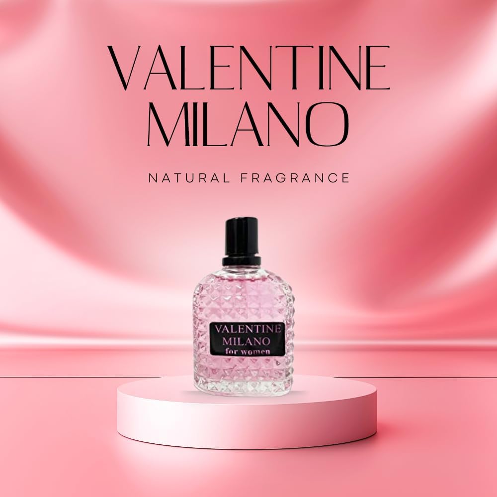 Valentine Milano Women's Eau de Parfum 3.4 Fl Oz - Luxurious Floral, Woody, and Vanilla Blend, Natural Spray by Generic
