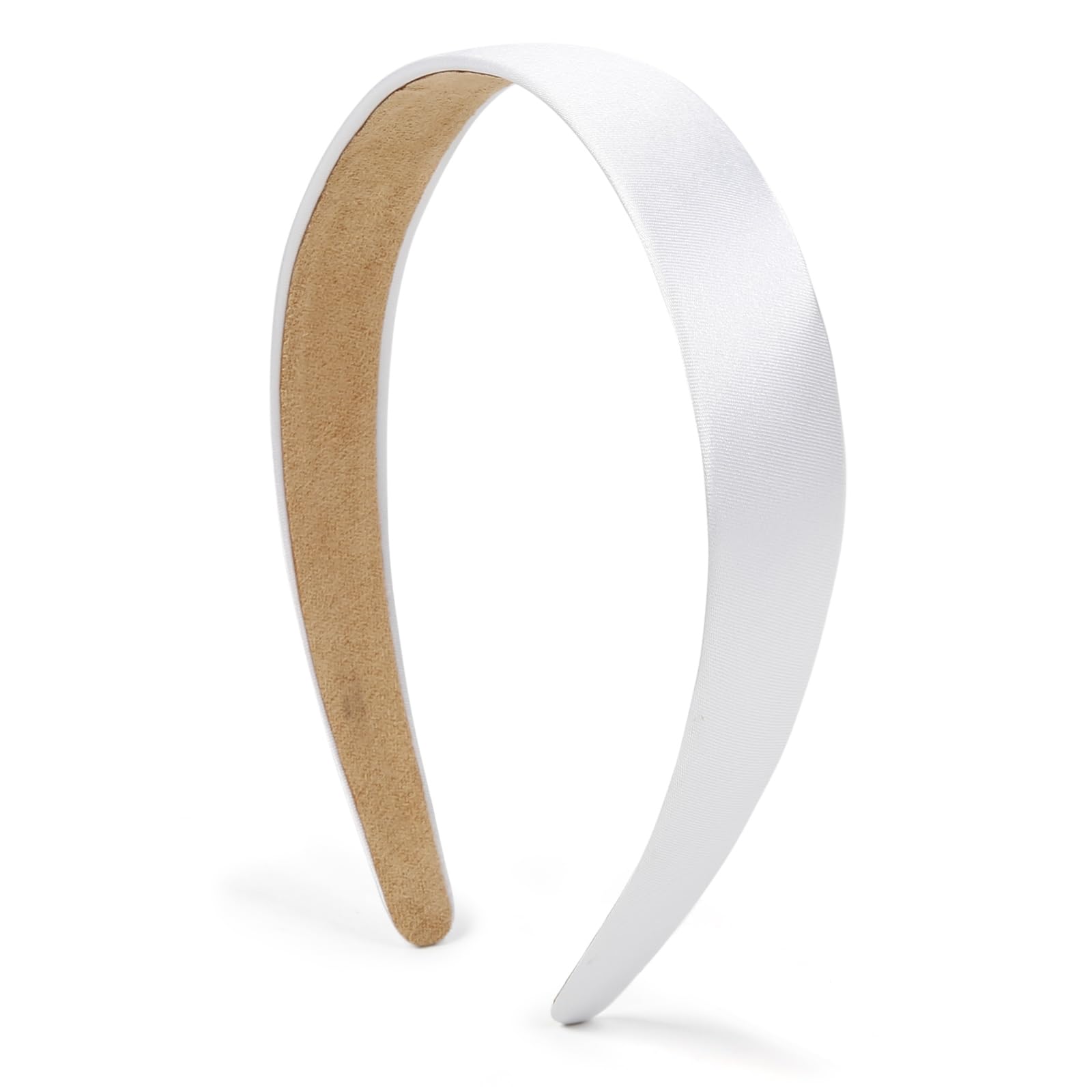 WOVOWOVO White Headbands for Women Girls Satin Headband