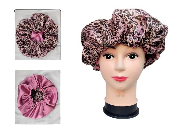 Kalsutanshi New Handmade Pure Satin Fully Reversible Luxuries Satin Sleep Adjustable Cap For Women Girls Kids|Reversible Double 