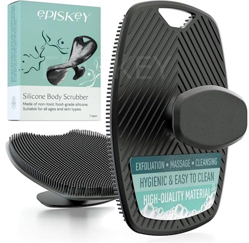 Episkey Silicone Body Scrubber,Shower Scrubber For Nourishing Cleaning & Exfoliating Your Skin Lather Boosting Bristles With Erg