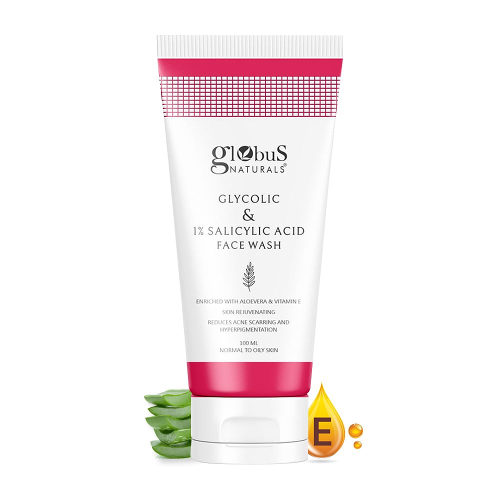 Globus Naturals Pimple Clear Glycolic & Salicylic Acid Face Wash (100Ml)