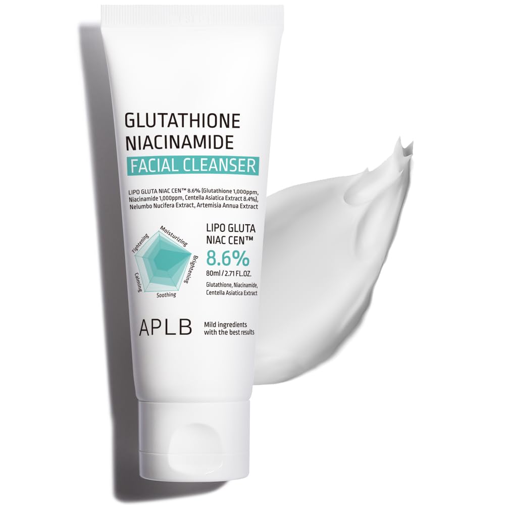 Aplb Glutathione Niacinamide Facial Cleanser | Lipo Gluta Niac Cen 8.6% 2.71 Fl.Oz/Korean Skincare, Cares For Tighten Pores & Se