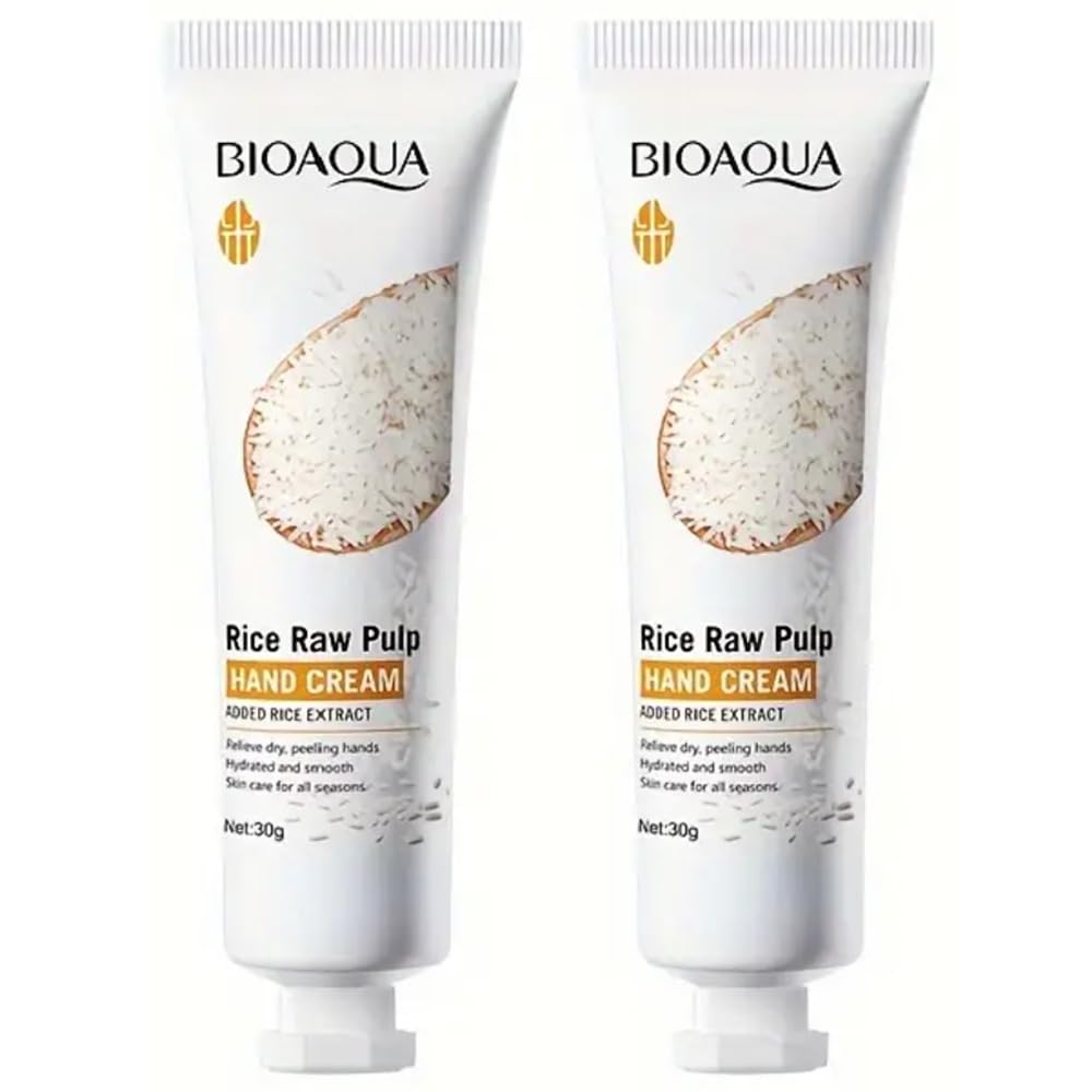 BIOAQUA Rice Raw Pulp Hand Cream Hydrates Smooth 30g (2)