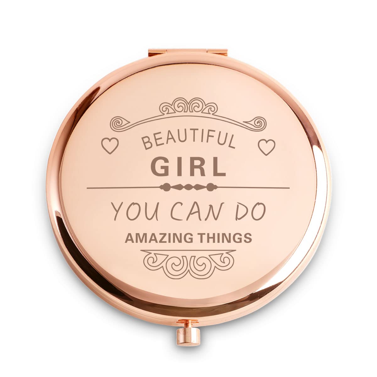 Mllxx Personalized Compact Mirrors Basket Stuffers, Inspirational Gifts For Women Girls Her Friends Niece Daughter Sister Wife G