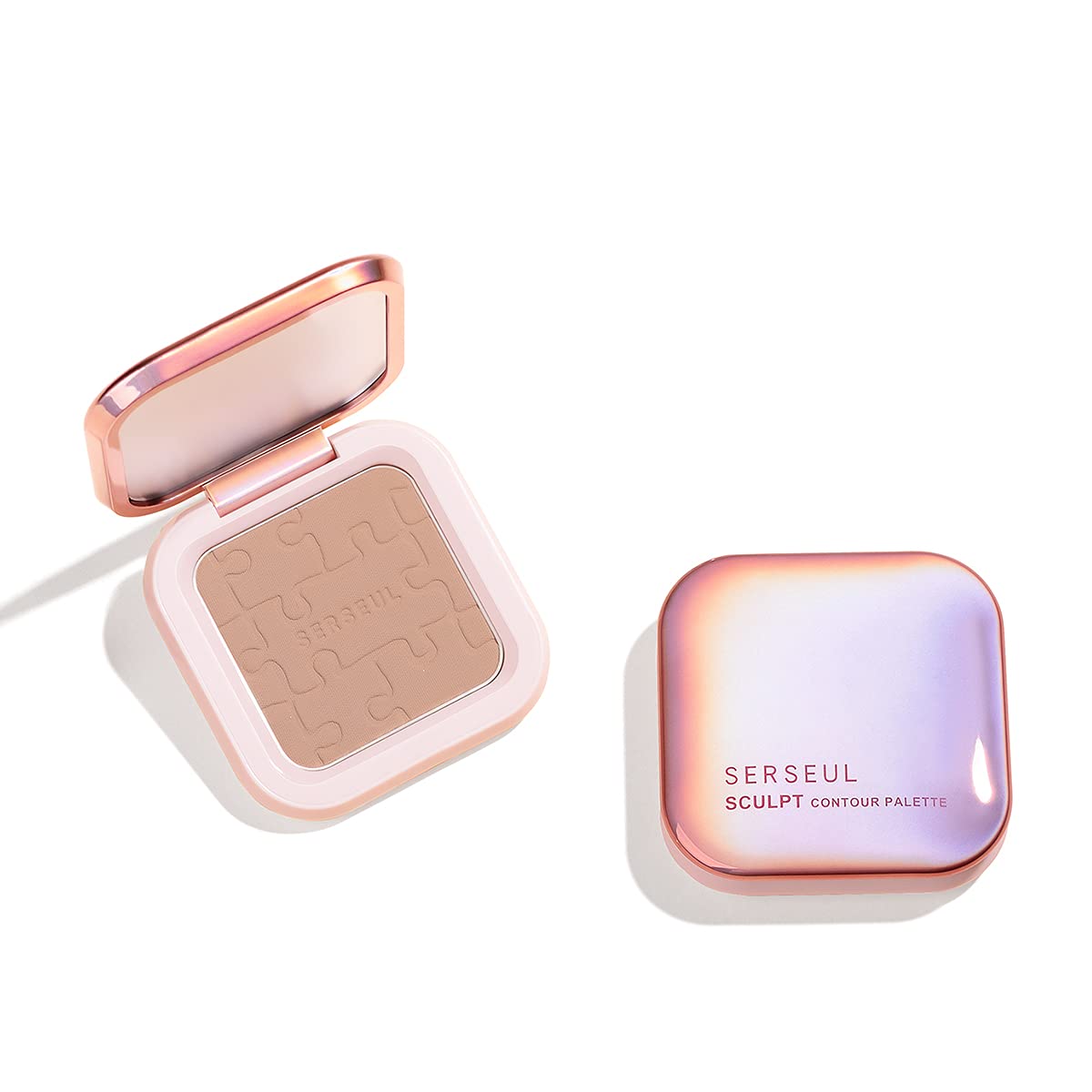 Serseul Face Contour Palette Face Sculpting Contouring Palette Powder Bronzer Makeup Palette With Brush - Highly Pigmented Conto
