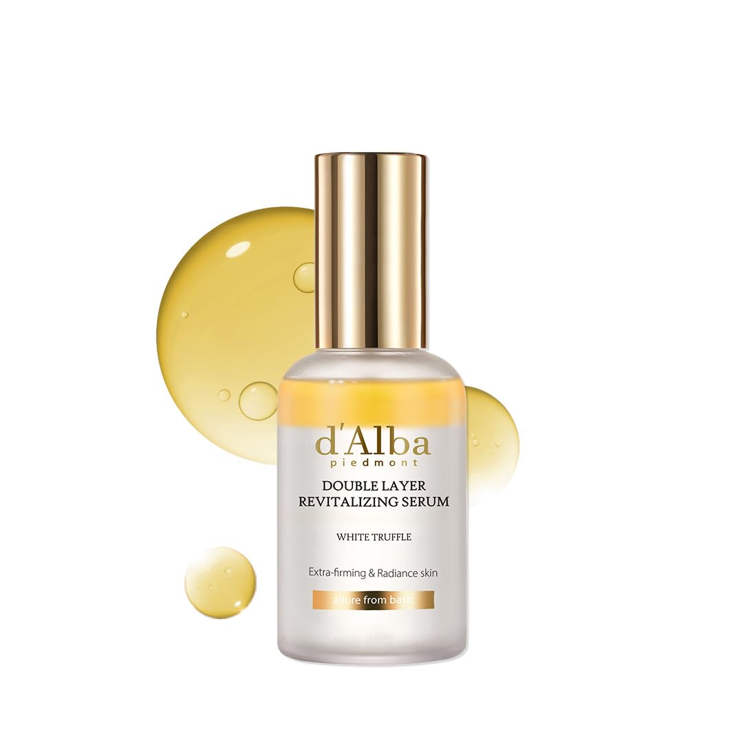 D'Alba Italian White Truffle Double Layer Revitalizing Serum, 100Hr Hydration Serum With Hyaluronic Acid And Centella Asiatica,