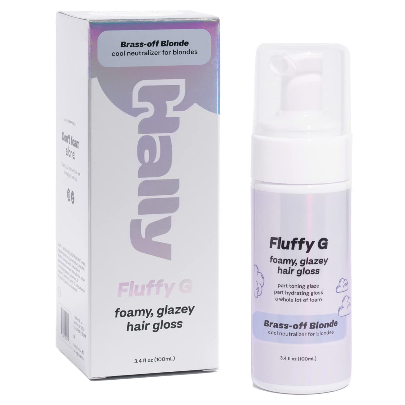 HALLY Fluffy G - Foamy, Glazey Hair Gloss Treatment, Revives Colored Hair, Adds Shine Through Hydrating Solution that Removes Fr