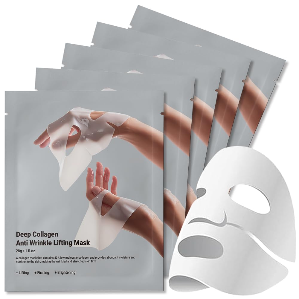 Muqian Rosemine Deep Collagen Anti-Wrinkle Lifting Overnight Mask Facial Sheet Masks With Low Molecular Weight Collagen For Lift