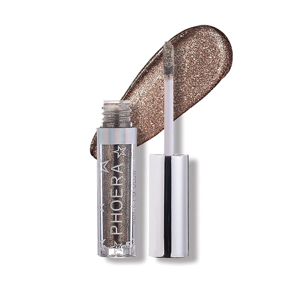 Glitter Eyeshadow, Makeup For Eyes Liquid Shimmer Sparkle Glow Light Colors Pencil Stick Shiny Long Lasting Waterproof Shining E