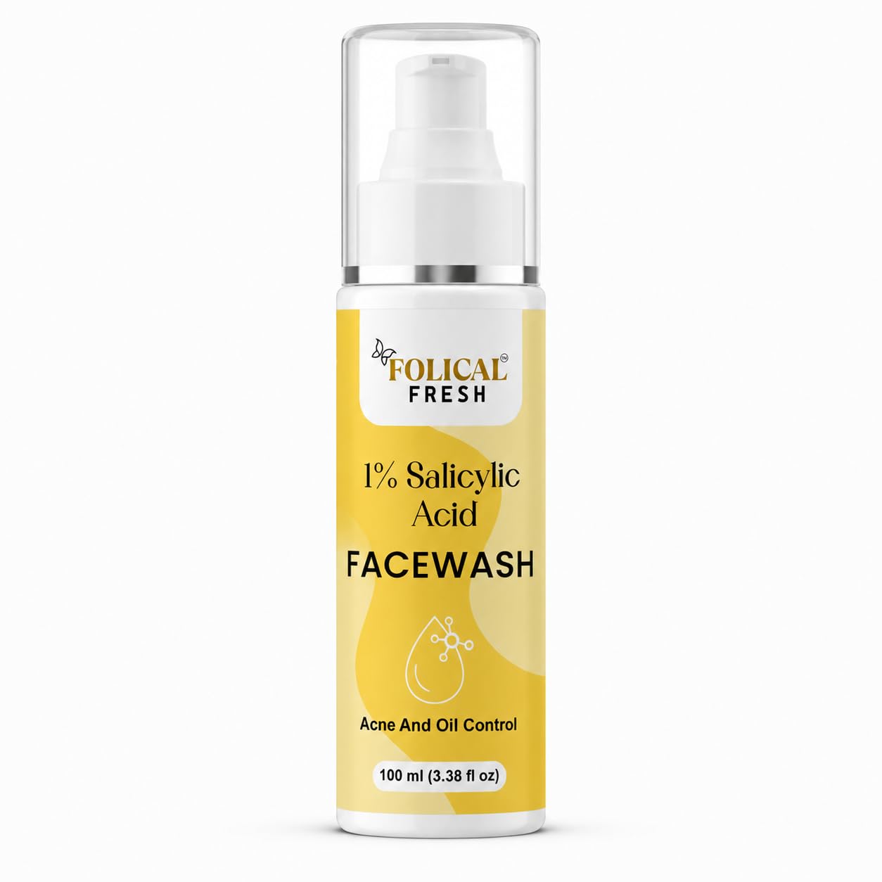 Folical Fresh 1% Salicylic Acid Face Wash With Soft Brush(100Ml) | Deep Pore Cleansing Facial Cleanser For Oil Control & ClearL