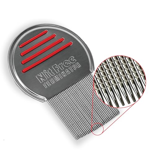 Nit Free Terminator Lice Comb, Professional Stainless Steel Louse And Nit Comb For Head Lice Treatment, Removes Nits (2022 New M