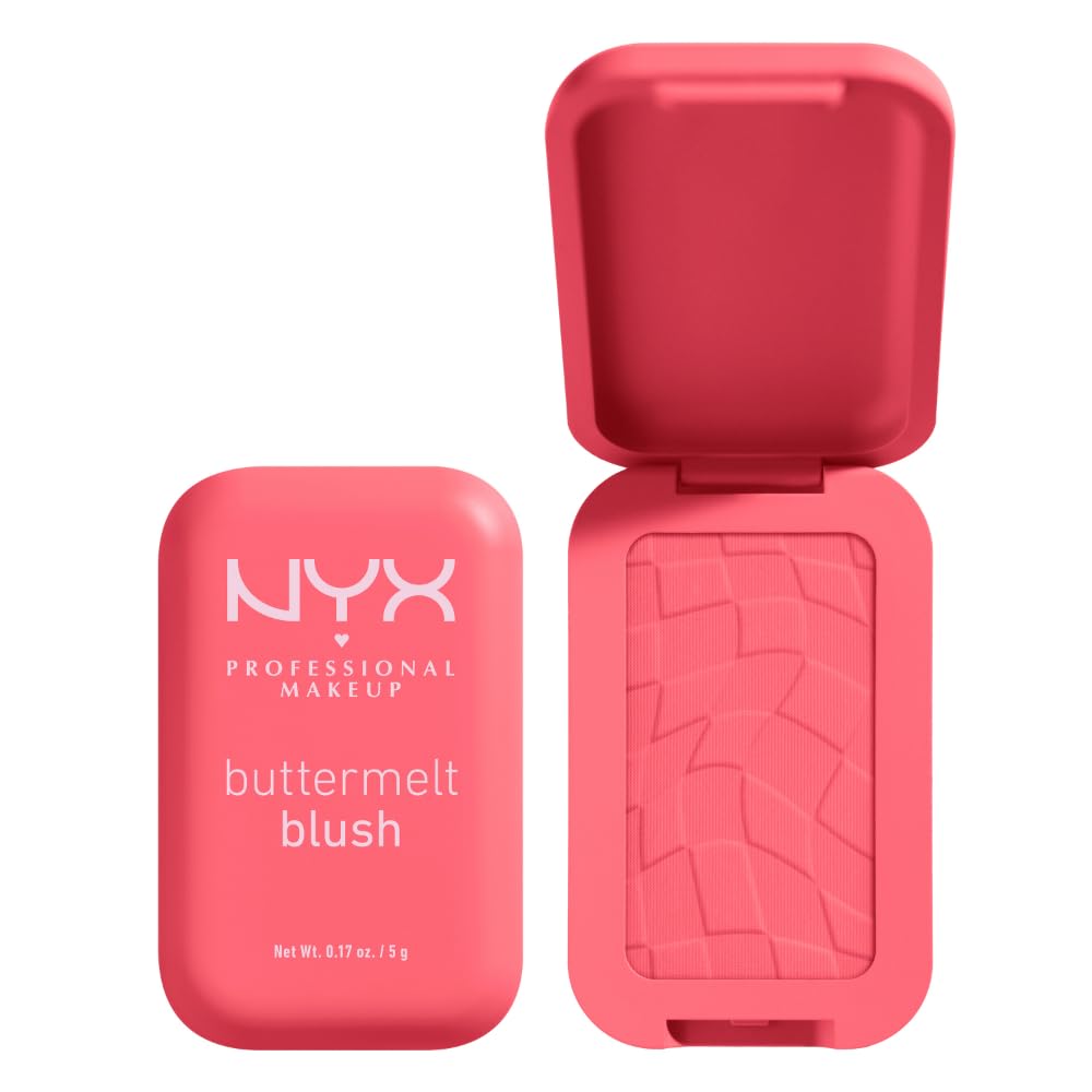 NYX PROFESSIONAL MAKEUP Buttermelt Powder Blush, Fade and Transfer-Resistant Blush, Up to 12HR Make Up Wear, Vegan Formula - U K