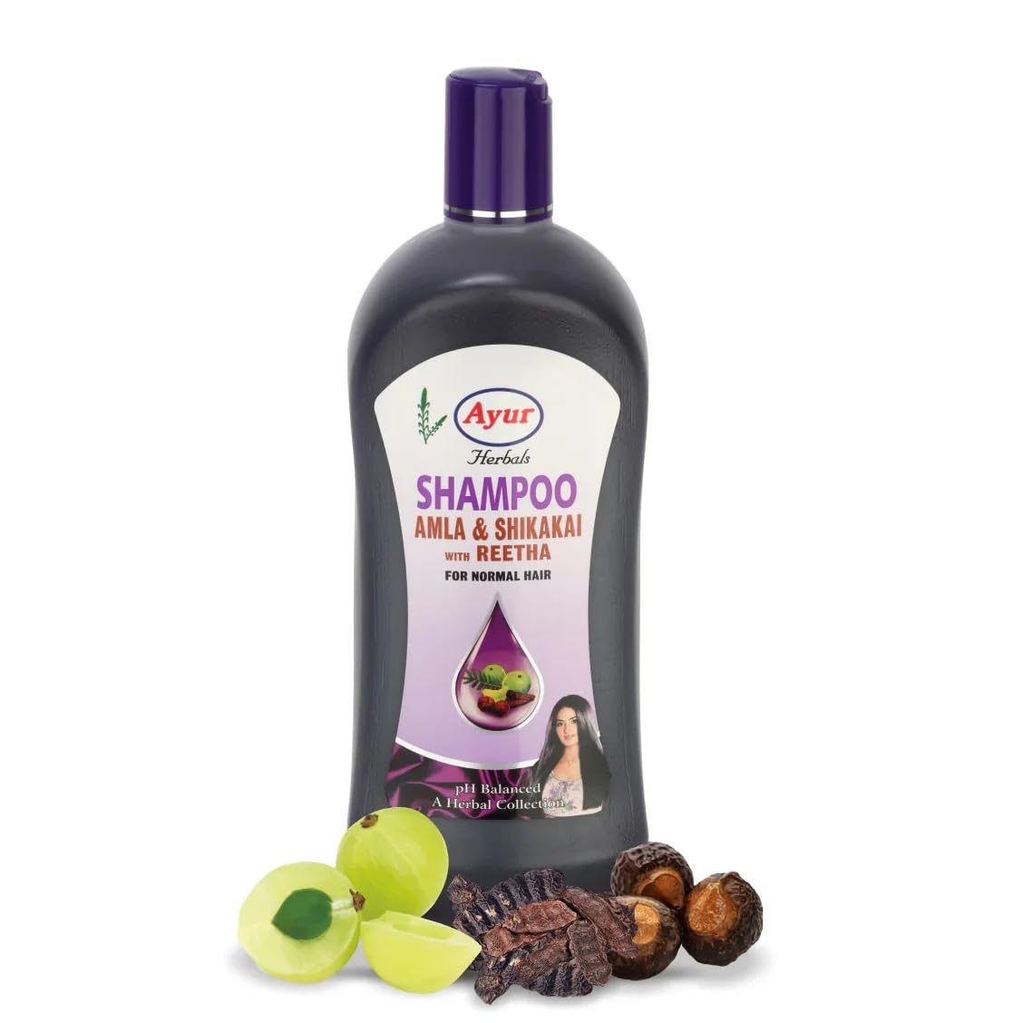Ayur Herbal Amla Shikakai Shampoo For All Hair Type (1000Ml)