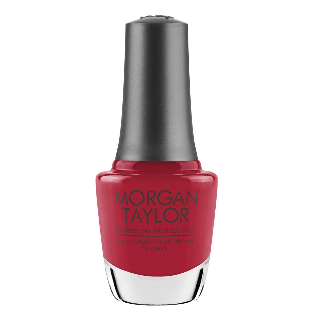 Morgan Taylor Nail Lacquer Shake Up The Magic! Collection (Stilettos in the Snow) Red Professional, Vibrant, Chip-Resistant, Fas