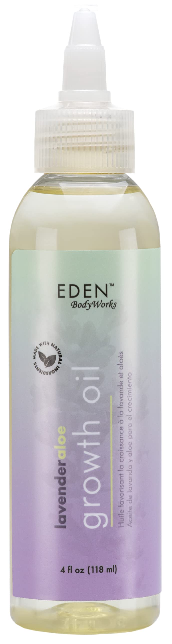 Eden Bodyworks Lavender Aloe Hair Growth Oil (4 Oz) - Vegan Scalp Treatment To Reduce Breakage & Stimulate Healthy Growth
