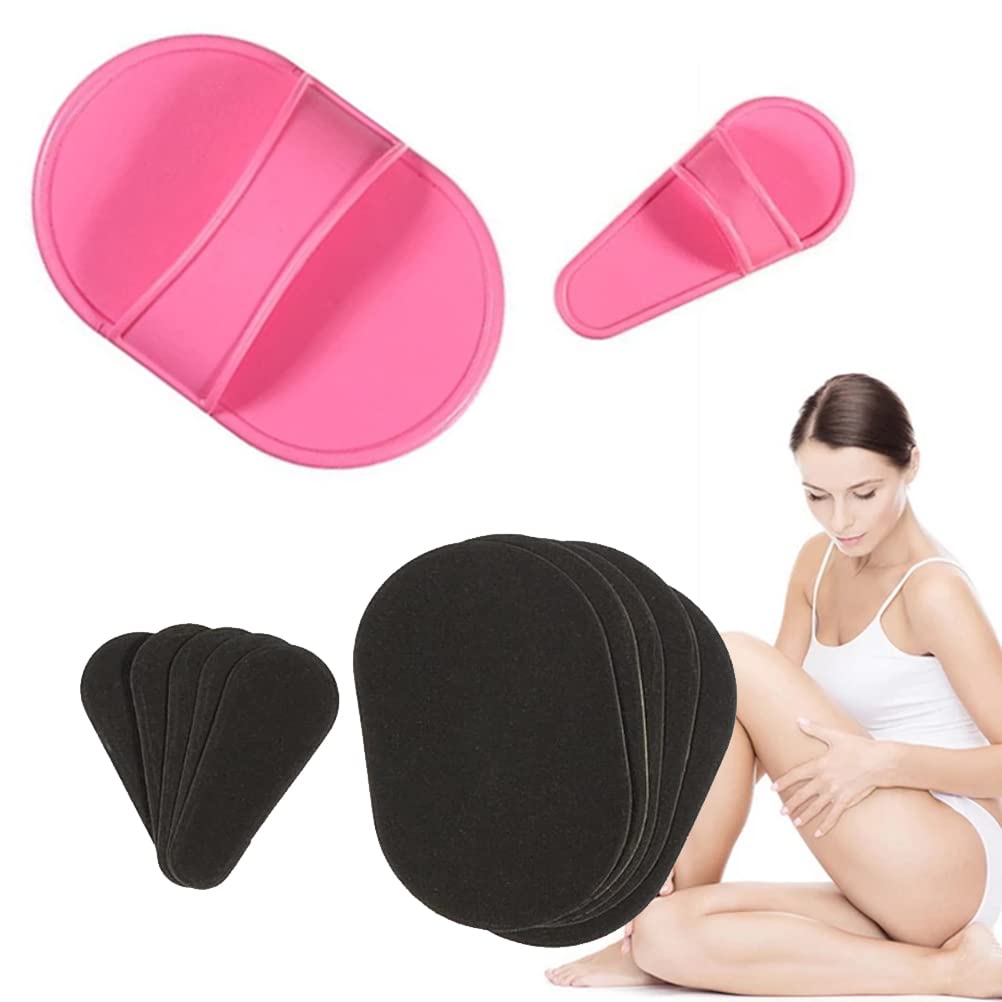 Smooth Away Facial Hair Remover Pads Exfoliation Kit for Women Girls, Smooth Legs and Facial Hair Removal Pads in 2 Sizes, Fine 