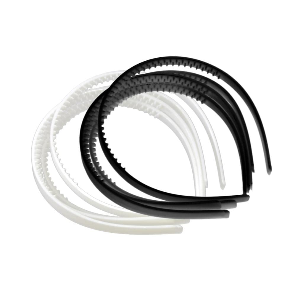ATORSE?10 Pieces PVC Headband DIY Hair Band Hair Hoop with Teeth for Men Women