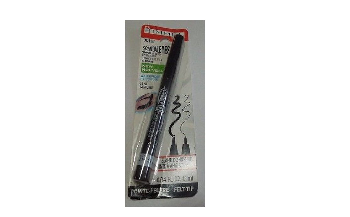 Rimmel Scandaleyes Thick & Thin Eyeliner, 001 Black (Pack Of 2)