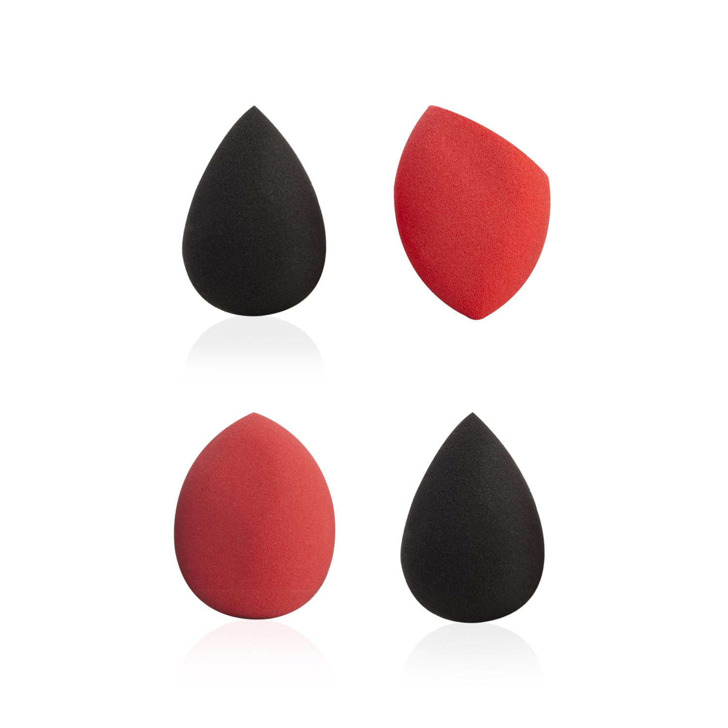 Pac Mini Sponge Set (4 Pc) | Beauty Blender Set, Makeup Sponge | Soft Water Drop, Egg Cut Shape For Foundation, Creams & Powders
