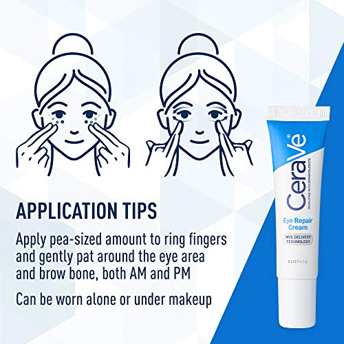 ceraVe Eye Repair cream  Under Eye cream for Dark circles and Puffiness  Suitable for Delicate Skin Under Eye Area  05 Ounce