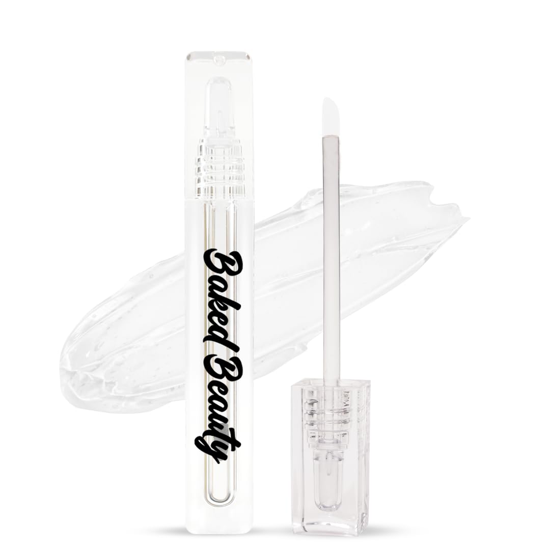 Baked Beauty NonSticky Lip Gloss | 4.5Ml | Iced Gloss | Clear | Lightweight & LongLasting | Hydrating Formula For Girls & Wome