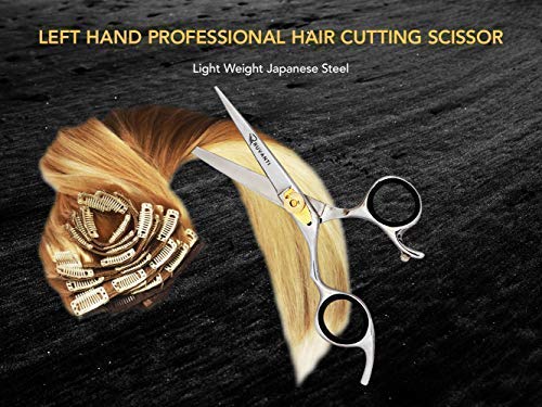 Ruvanti Left Handed Hair Cutting Scissors 6.5    - Professional Shears, Sharp Hairdressing/Haircutting Scissors For Men/Women