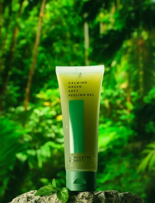 Lapalette Beauty Calming Green Soft Peeling Gel. Mild, Waterful Cleanser, 100Ml / 3.38 Fl. Oz. / Hydration, Exfoliating, Deep Cl