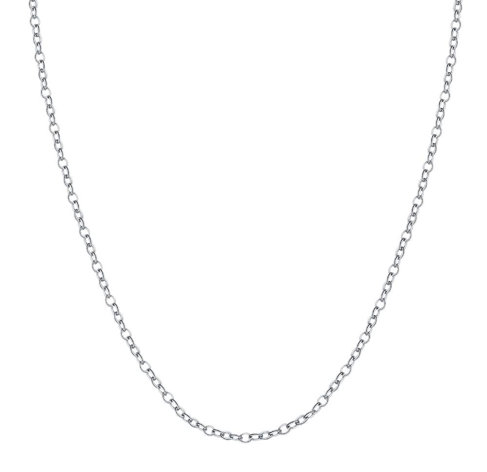 BORUO 925 Sterling Silver Cable Chain Necklace, 1.5mm Solid Italian Nickel-Free Lobster Claw Clasp 22 Inch