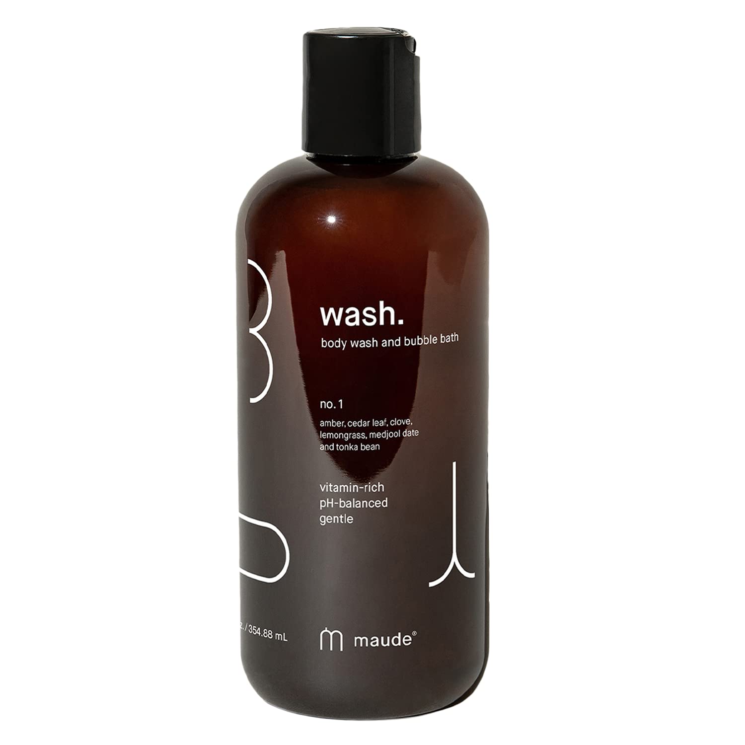 Maude Ph Balanced Body Wash + Bubble Bath No. 0 - Gentle Body Wash & Bubble Bath Soap - Omega 3, 6, 0 + Vitamin B3, B5, C, And E