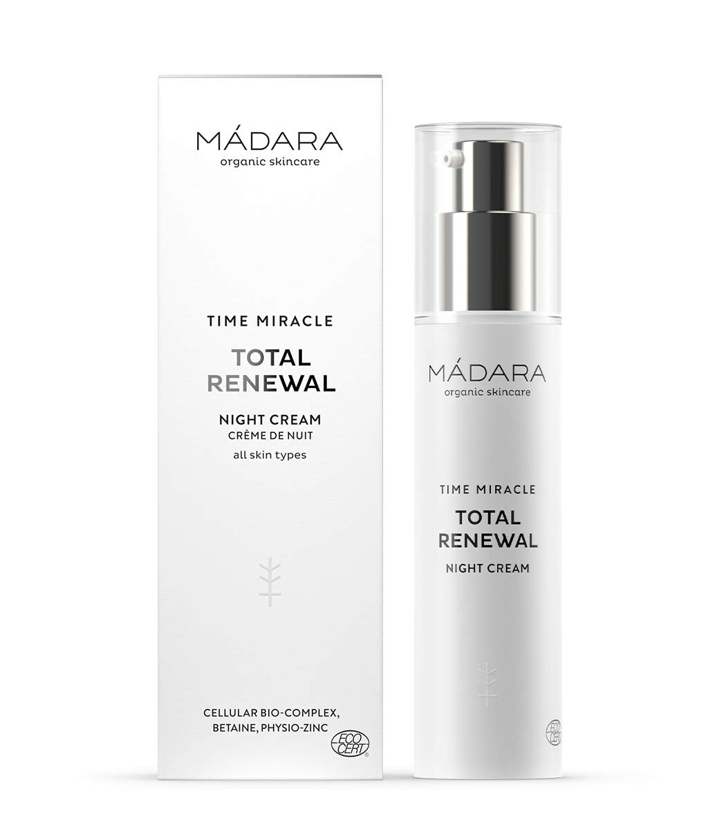 Madara Organic Skincare  Time Miracle Total Renewal Night Cream - With Multi-Molecular Hyaluronic Acid And Balancing Physio-Zinc