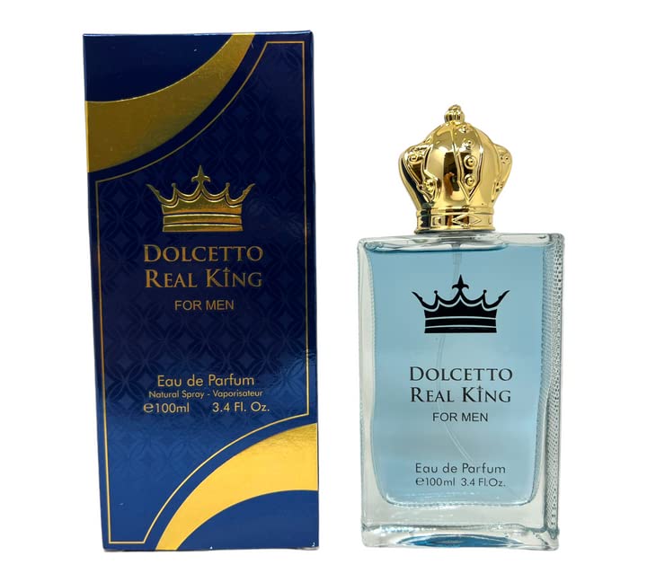 A Center Perfume For Men Dolcetto Real King Eau De Toilette Natural Spray Men Cologne Masculine Scent 3.4 Fl Oz/100Ml