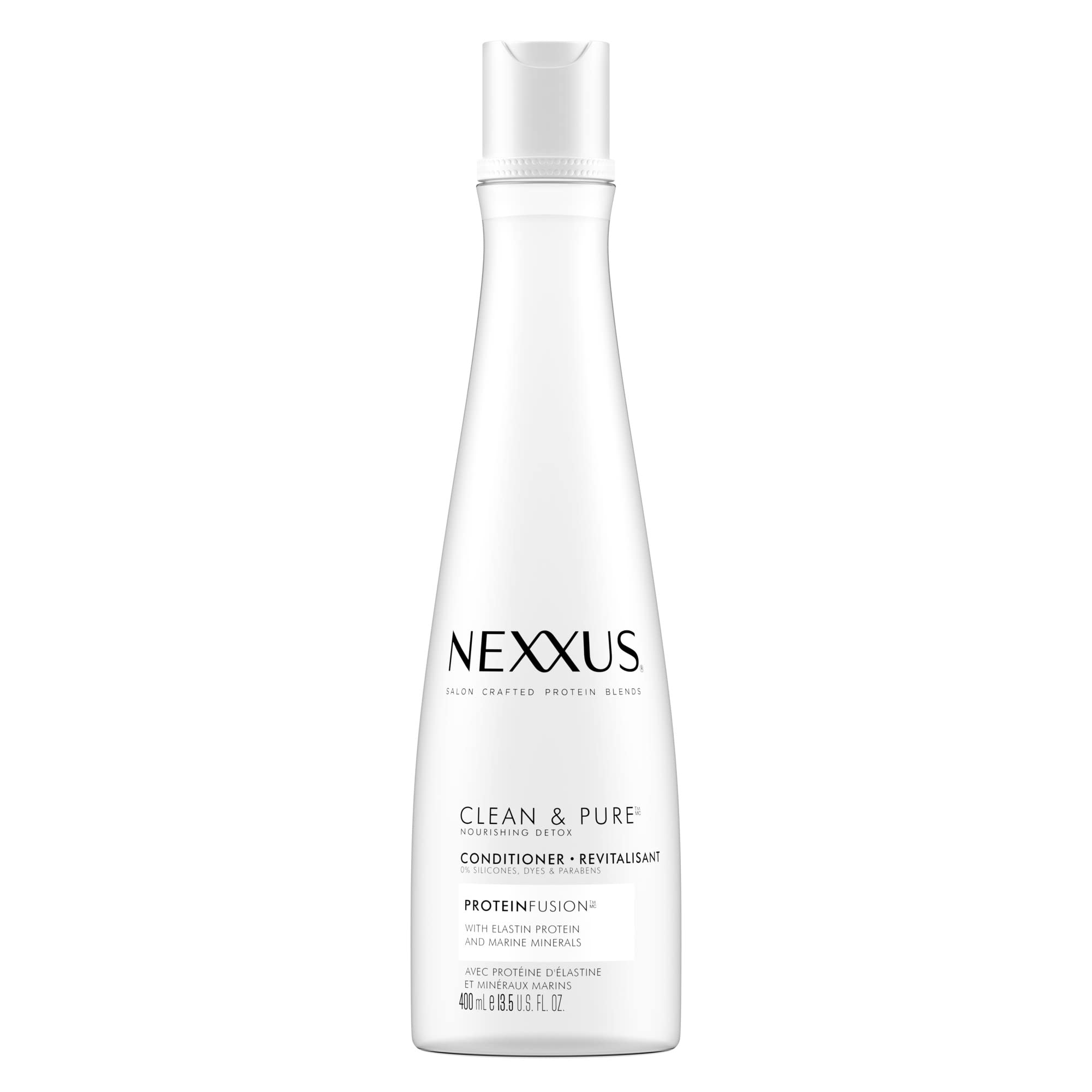 Nexxus Clean and Pure Conditioner Nourished Hair Care, With ProteinFusion, Silicone, Dye, and Paraben Free 13.5 oz