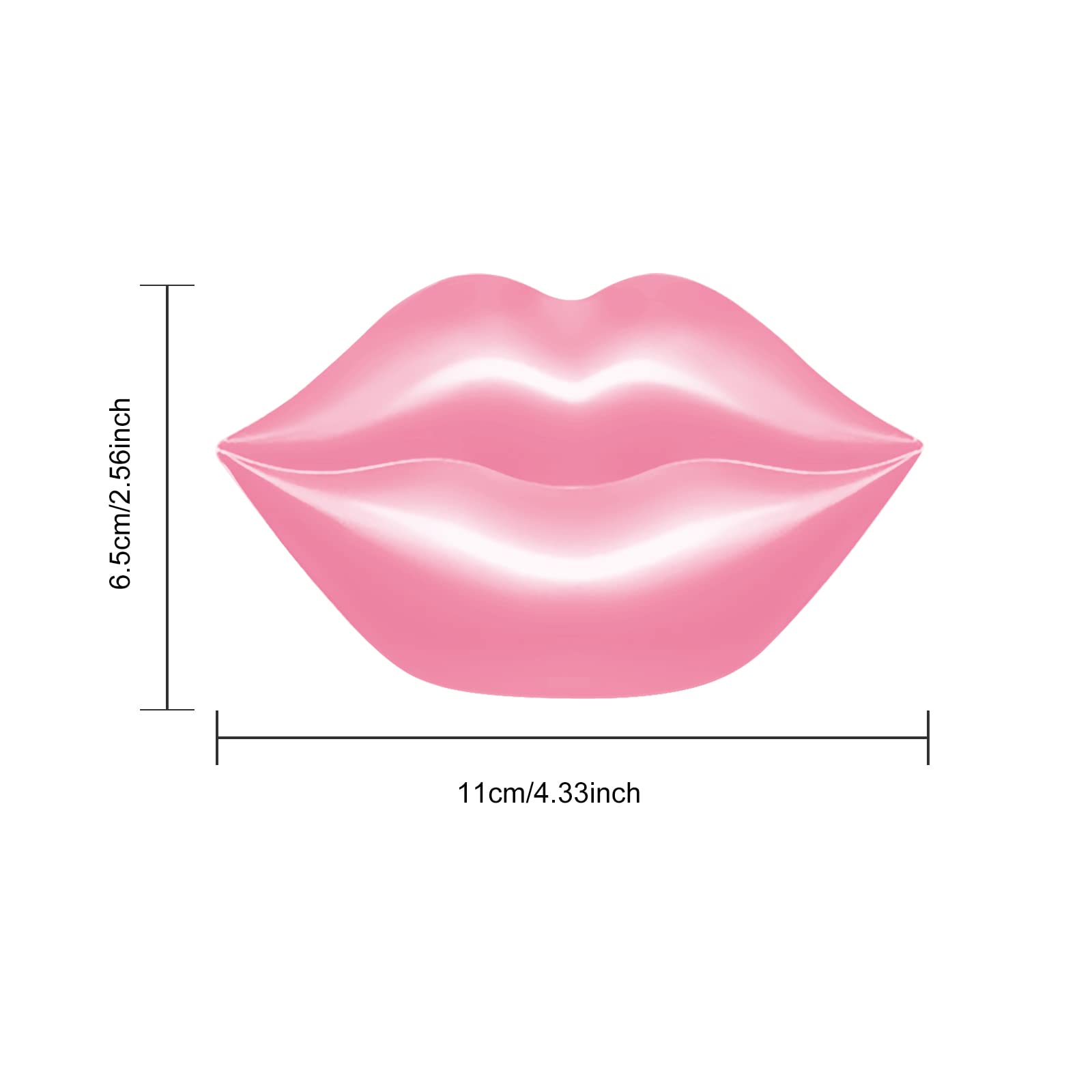 Freeorr 20Pcs Lip Mask Sheet,Pink Moisturizing Plumping Lip Patches, Gel Treatment Lip Masks For Dry Lips Plump Lip Collagen Ove
