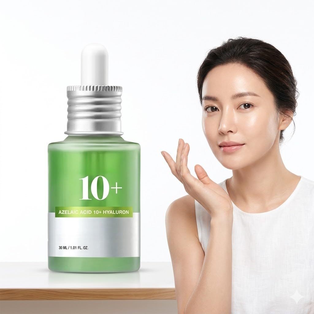 Shkayto Azelaic Acid Serum For Face | Niacinamide & Hyaluronic Acid Korean Facial Serum For Acne Marks, Skin Brightening & Hydra