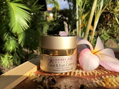 Honey Girl Organics Night Creme Extra Sensitive, Honey based Skin Care for Sensitive Skin, USDA Certified Organic Face Moisturiz