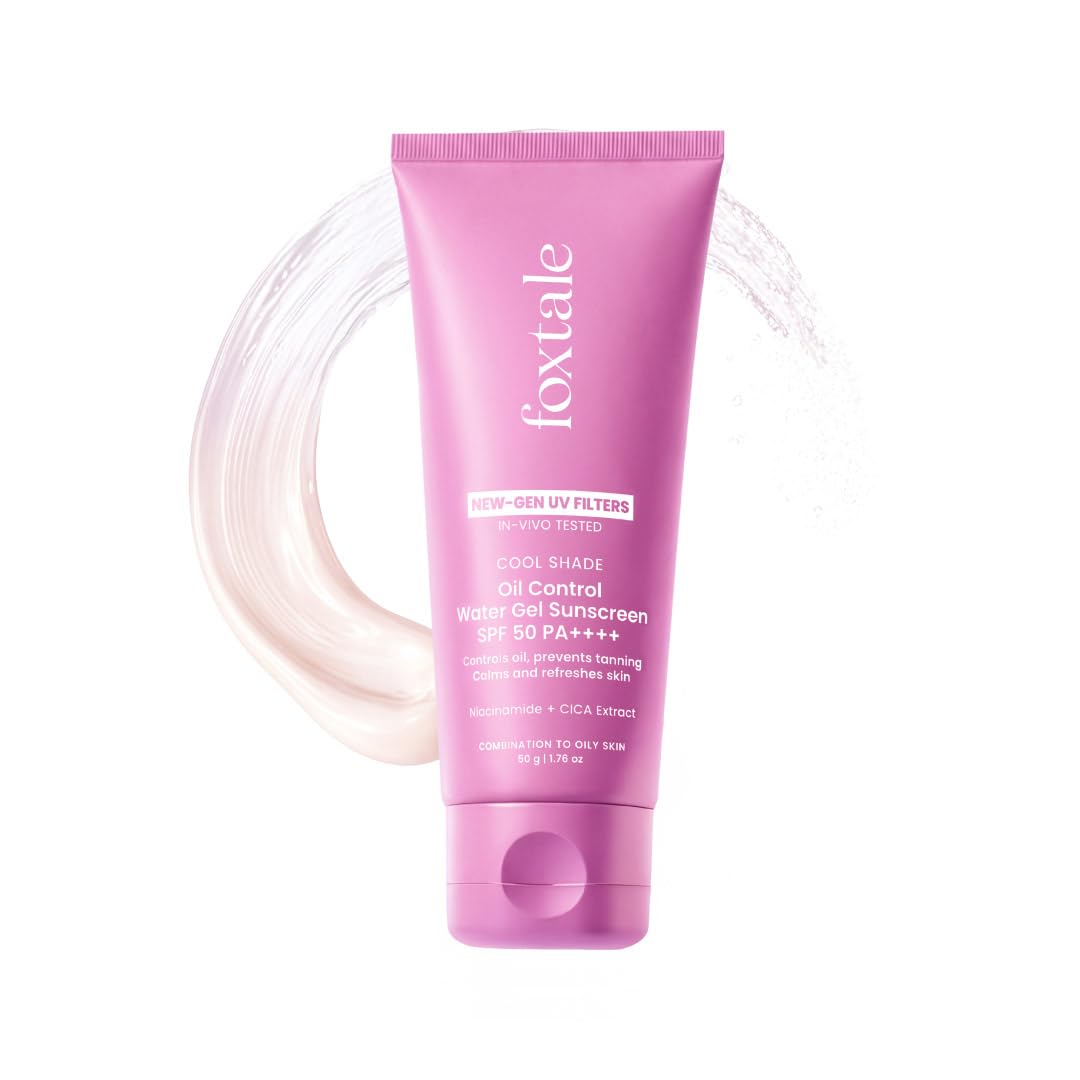 Foxtale Aqua-Gel Sunscreen Spf 50 Pa++++ For Oily Skin | In-Vivo Tested | 100% New-Gen Uv Filters | Prevents Tan | Controls Oil,