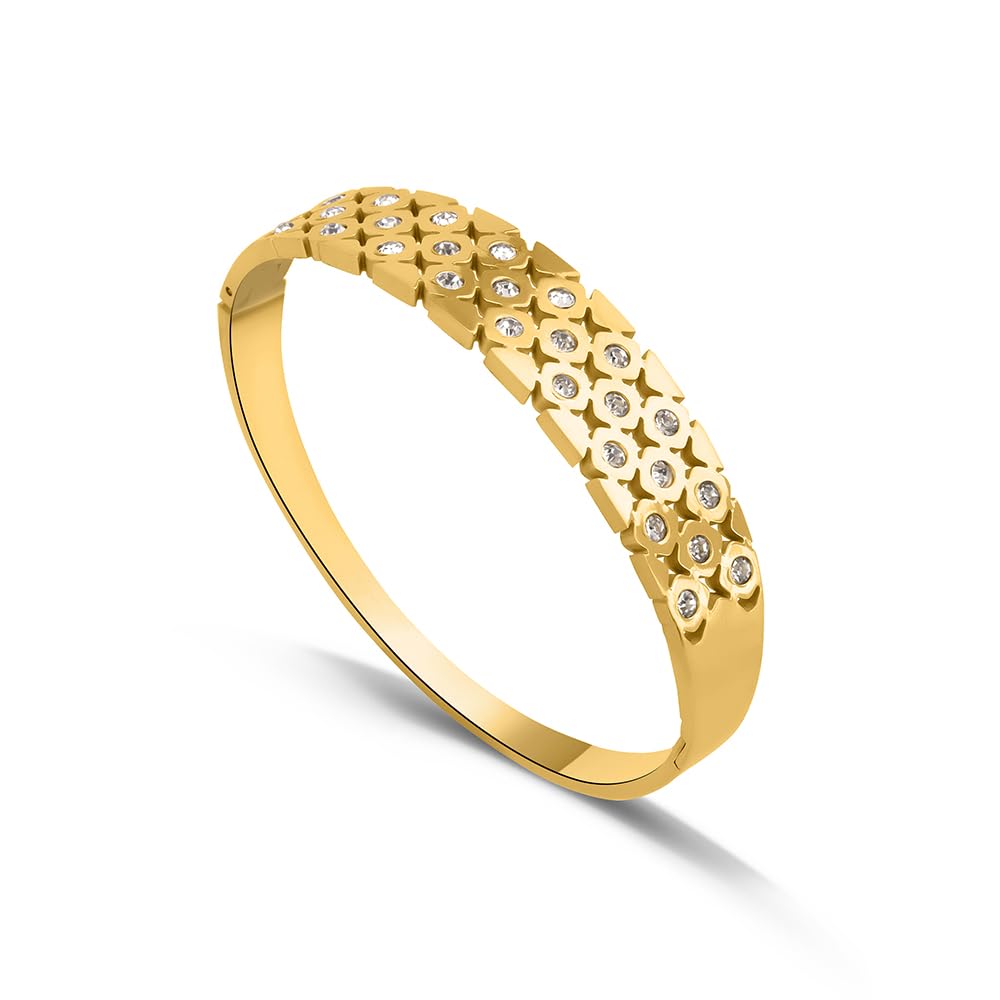 Palmonas Shimmering Star Gold Bangle Bracelet For Womens Waterproof & AntiTarnish